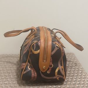 Brown and black purse